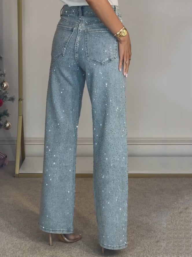 Women's High-Waist Wide-Leg Jeans - Relaxed Fit Ankle
