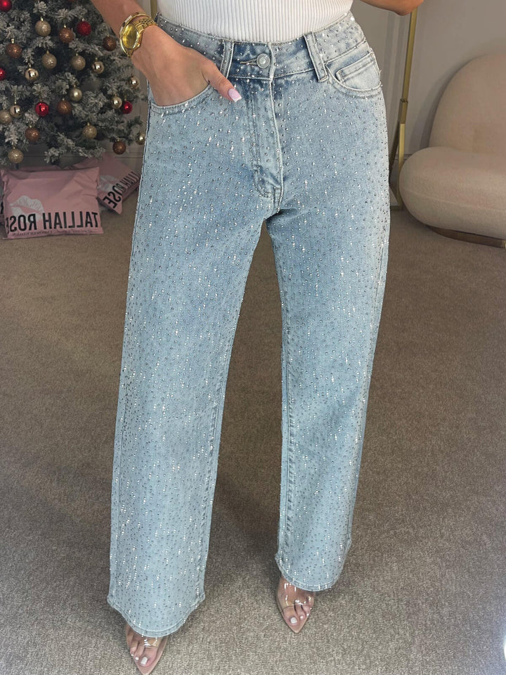 Women's High-Waist Wide-Leg Jeans - Relaxed Fit Ankle