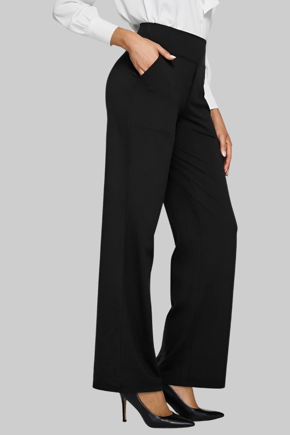Women's High-Waist Yoga Pants - Soft Stretch Activewear - Black