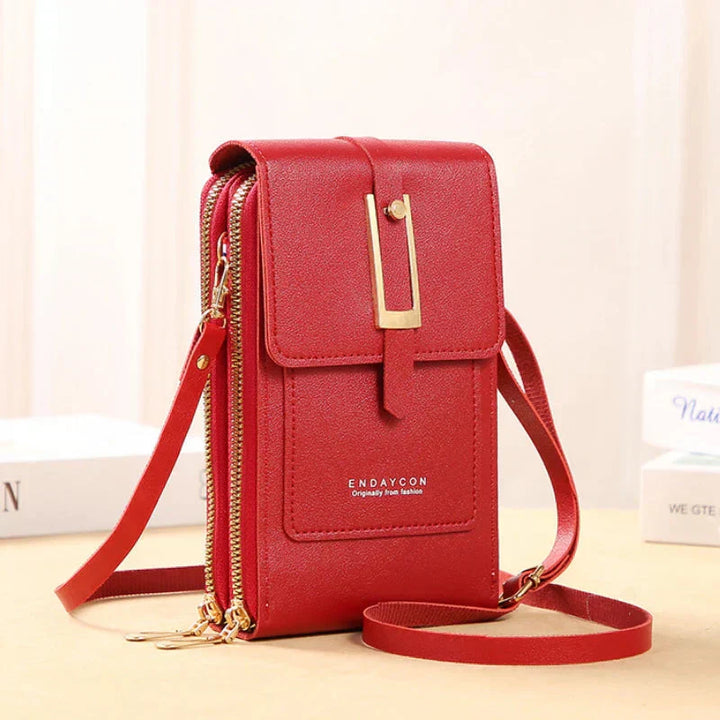 Leather Cell Phone Crossbody Bag | Convenient Hands-Free Design | Perfect for Everyday Use | Chic and Durable Style