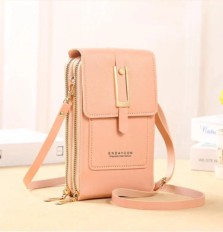 Leather Cell Phone Crossbody Bag | Convenient Hands-Free Design | Perfect for Everyday Use | Chic and Durable Style