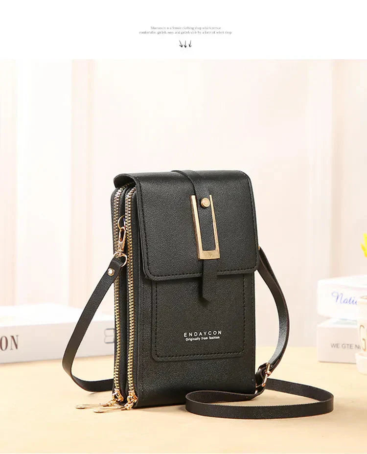 Leather Cell Phone Crossbody Bag | Convenient Hands-Free Design | Perfect for Everyday Use | Chic and Durable Style