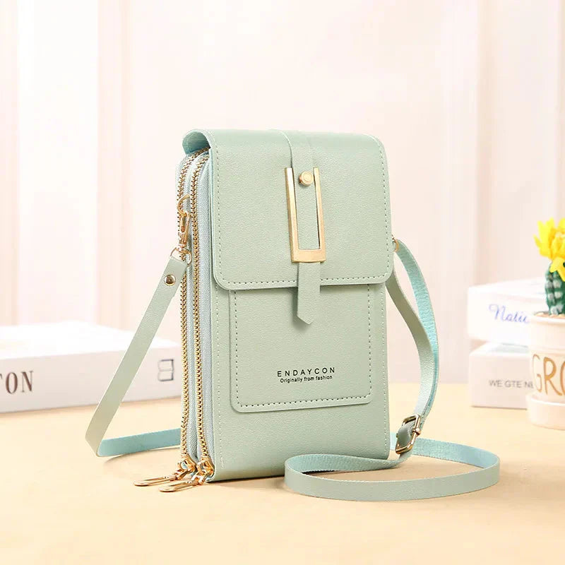 Leather Cell Phone Crossbody Bag | Convenient Hands-Free Design | Perfect for Everyday Use | Chic and Durable Style