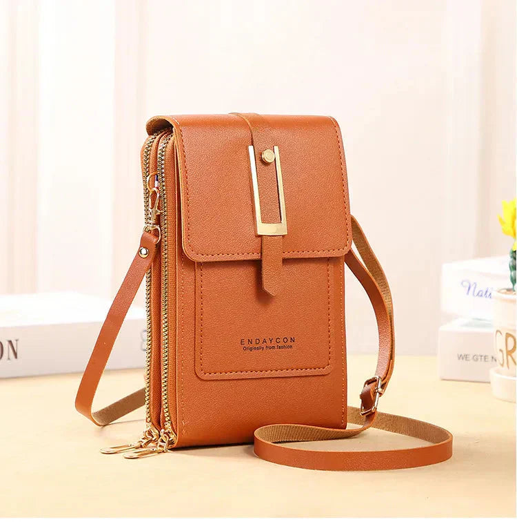 Leather Cell Phone Crossbody Bag | Convenient Hands-Free Design | Perfect for Everyday Use | Chic and Durable Style
