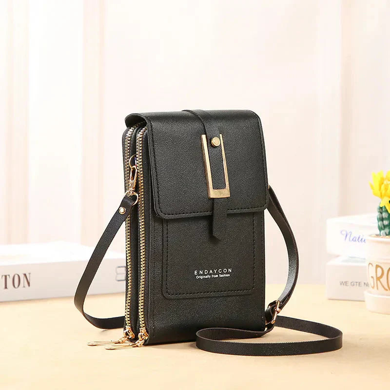 Leather Cell Phone Crossbody Bag | Convenient Hands-Free Design | Perfect for Everyday Use | Chic and Durable Style