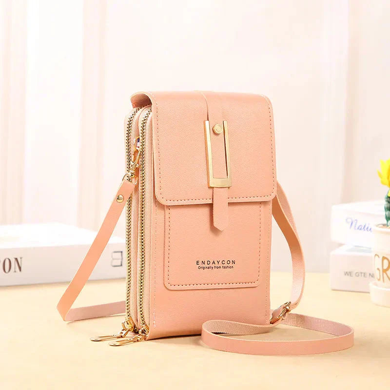 Leather Cell Phone Crossbody Bag | Convenient Hands-Free Design | Perfect for Everyday Use | Chic and Durable Style