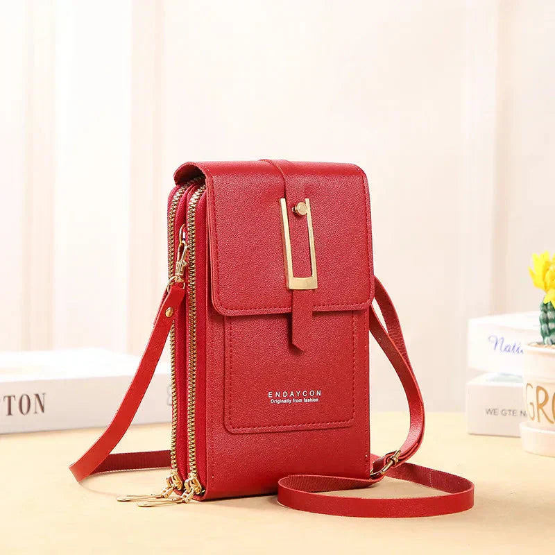 Leather Cell Phone Crossbody Bag | Convenient Hands-Free Design | Perfect for Everyday Use | Chic and Durable Style