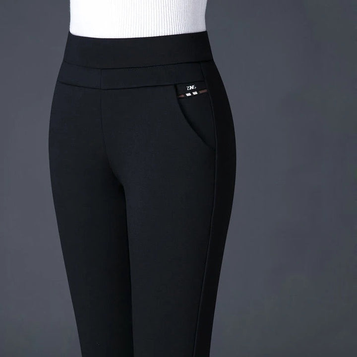 Women's Stretch Pants - Elegant Comfort Fit - Black