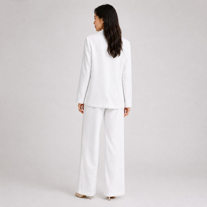 Women's Tailored Blazer & Wide-Leg Trouser Set