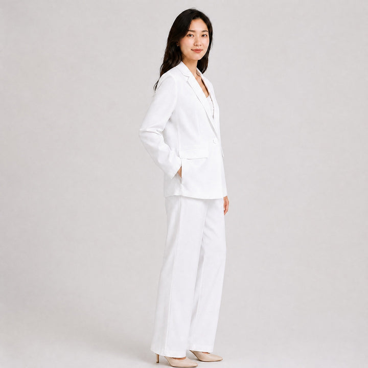 Women's Tailored Blazer & Wide-Leg Trouser Set