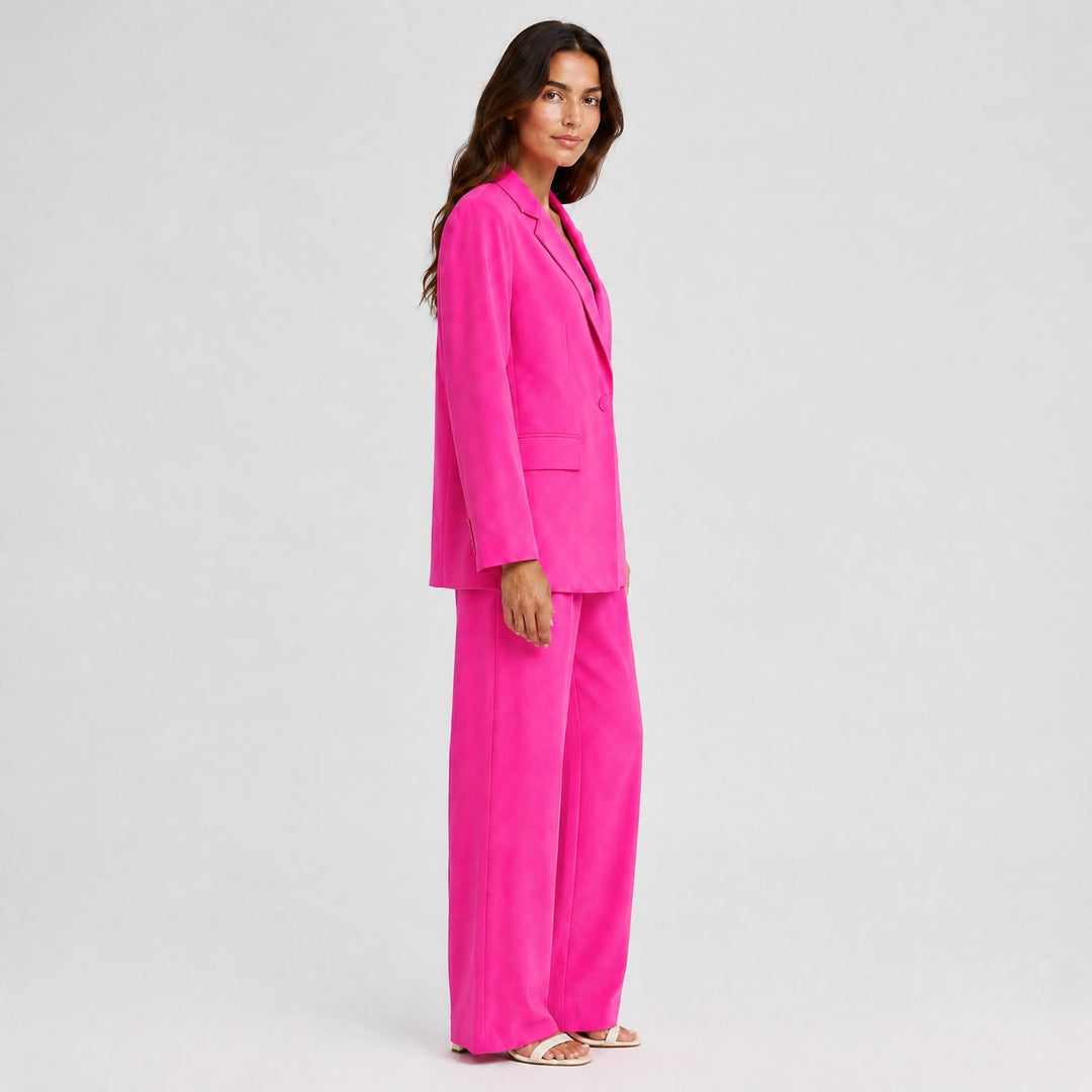 Women's Tailored Blazer & Wide-Leg Trouser Set