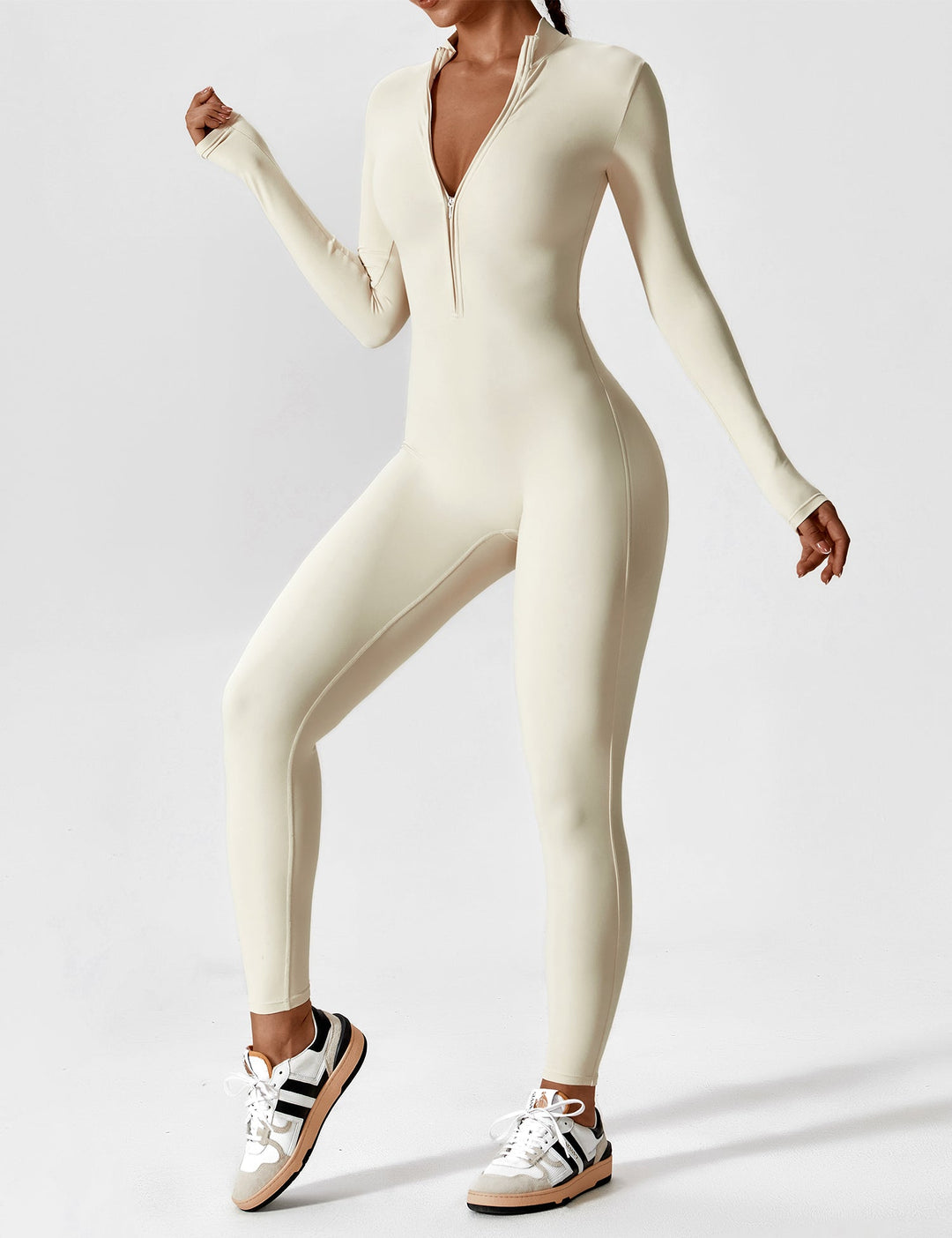 Zip-Up Bodysuit | Comfortable Fit | Perfect for Layering | Soft Stretch Fabric