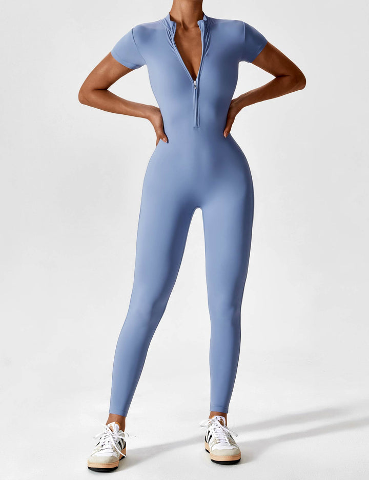 Zip-Up Bodysuit | Comfortable Fit | Perfect for Layering | Soft Stretch Fabric