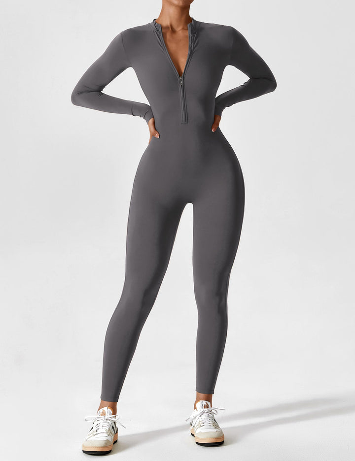 Zip-Up Bodysuit | Comfortable Fit | Perfect for Layering | Soft Stretch Fabric