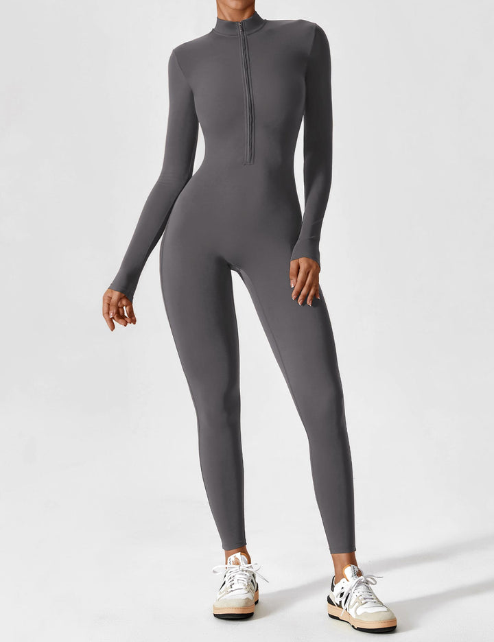Zip-Up Bodysuit | Comfortable Fit | Perfect for Layering | Soft Stretch Fabric