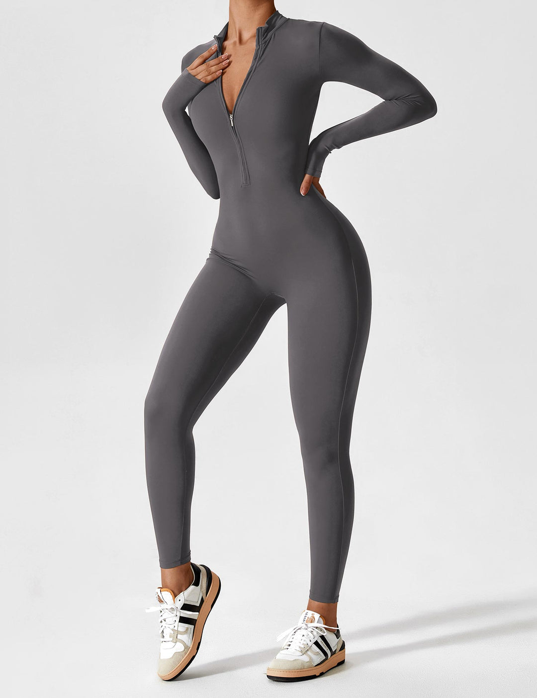 Zip-Up Bodysuit | Comfortable Fit | Perfect for Layering | Soft Stretch Fabric