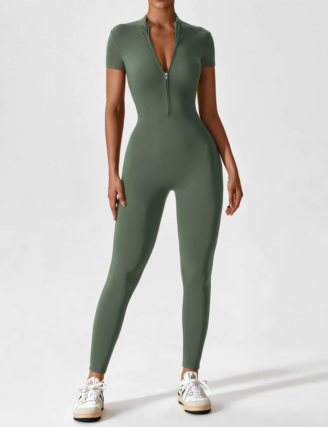 Zip-Up Bodysuit | Comfortable Fit | Perfect for Layering | Soft Stretch Fabric