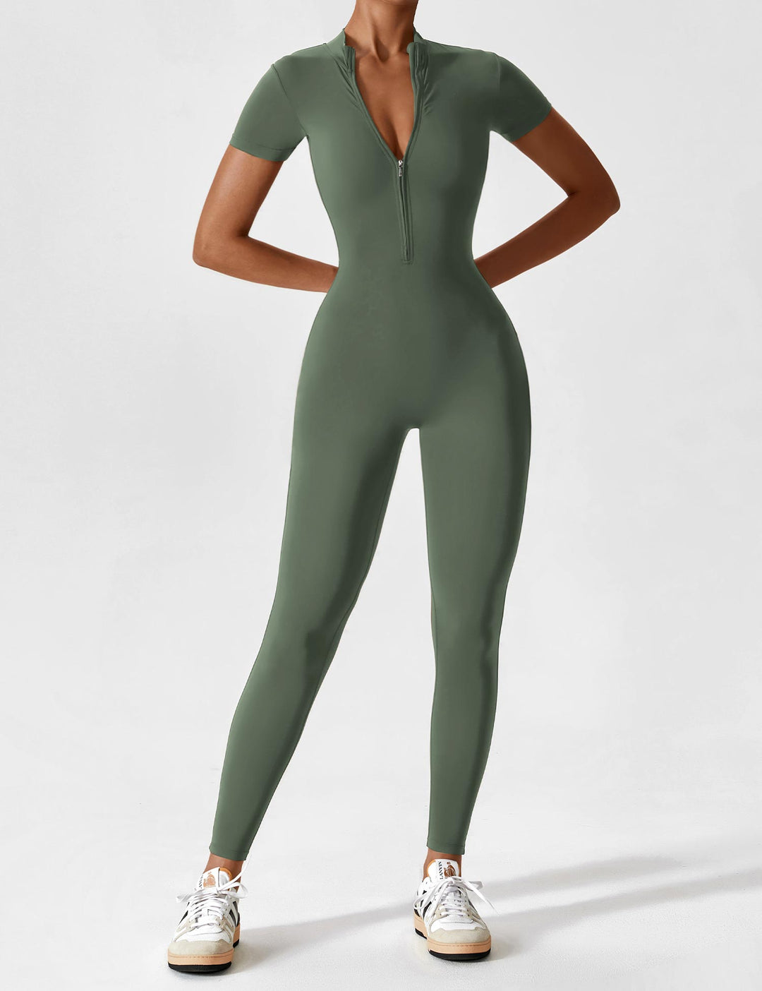 Zip-Up Bodysuit | Comfortable Fit | Perfect for Layering | Soft Stretch Fabric
