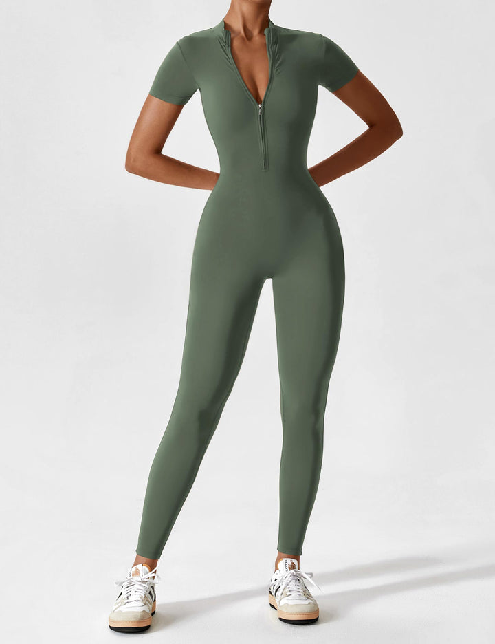 Zip-Up Bodysuit | Comfortable Fit | Perfect for Layering | Soft Stretch Fabric