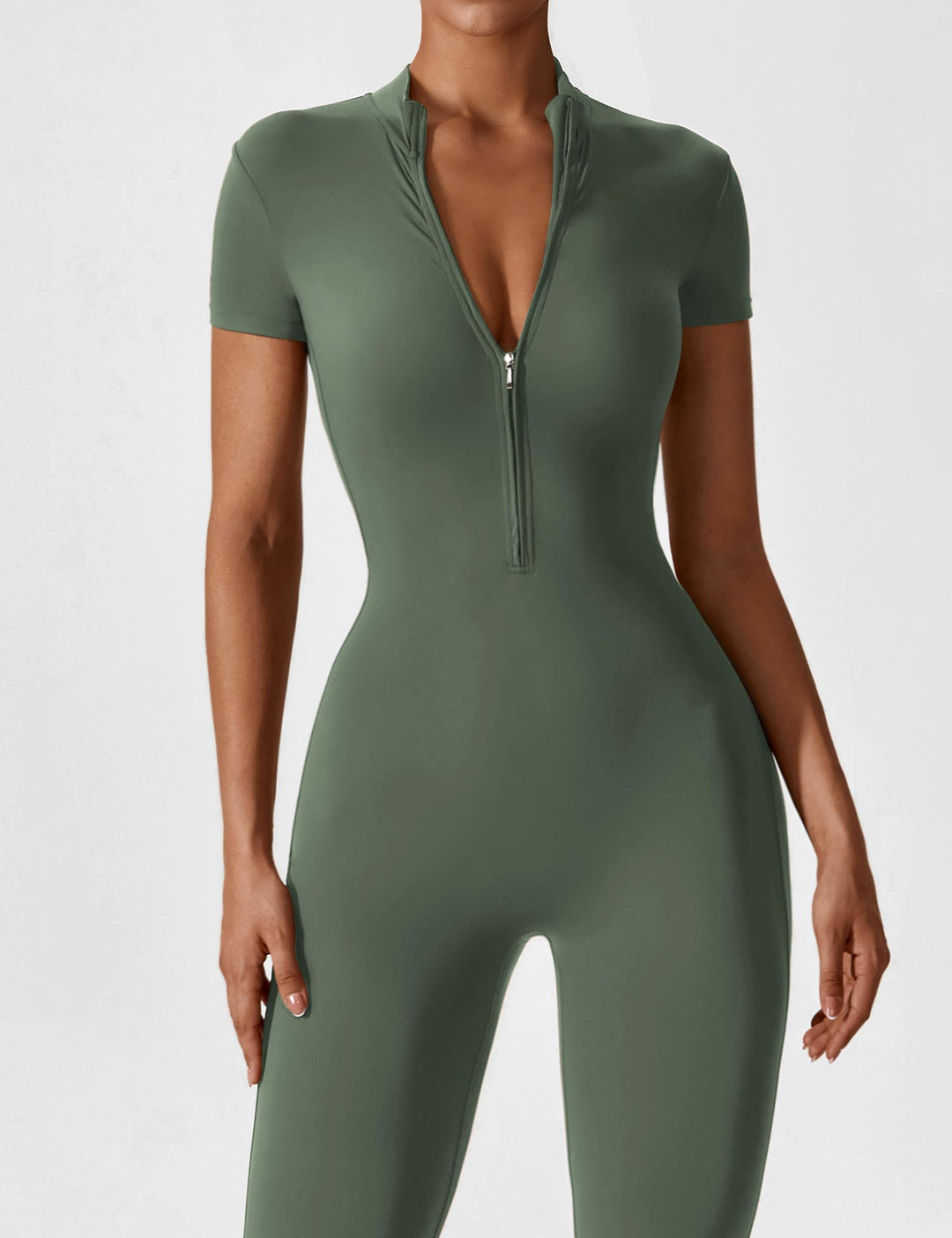 Zip-Up Bodysuit | Comfortable Fit | Perfect for Layering | Soft Stretch Fabric