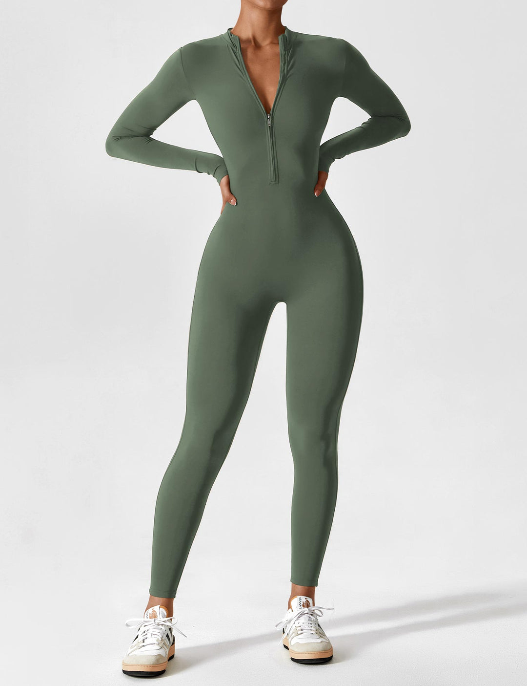 Zip-Up Bodysuit | Comfortable Fit | Perfect for Layering | Soft Stretch Fabric