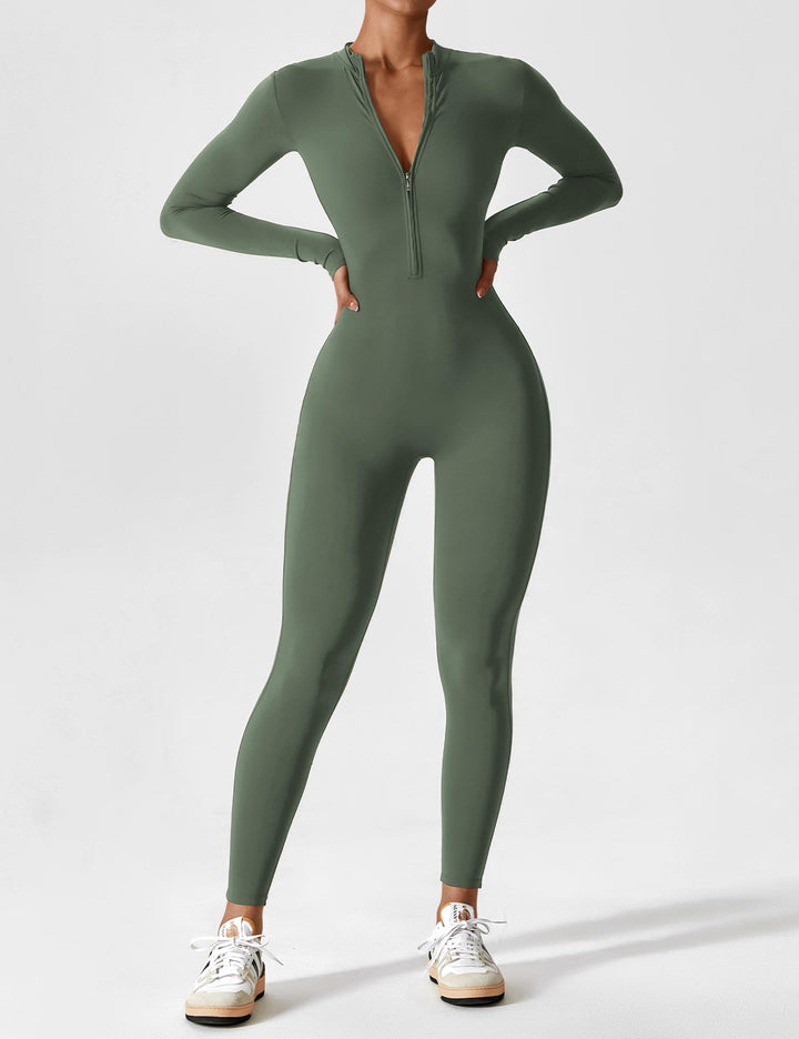 Zip-Up Bodysuit | Comfortable Fit | Perfect for Layering | Soft Stretch Fabric