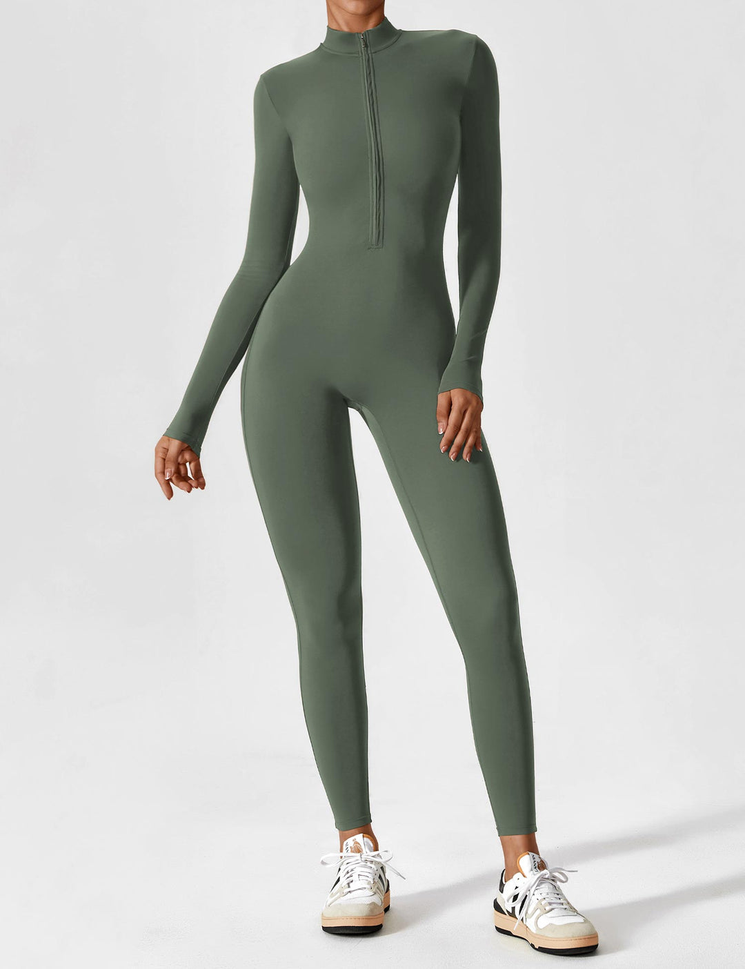 Zip-Up Bodysuit | Comfortable Fit | Perfect for Layering | Soft Stretch Fabric