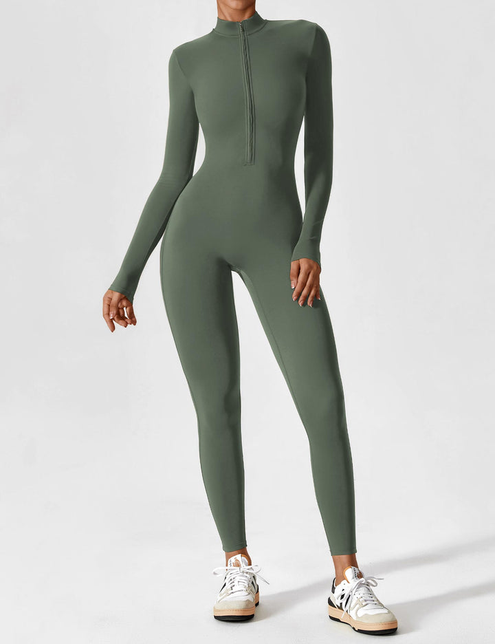 Zip-Up Bodysuit | Comfortable Fit | Perfect for Layering | Soft Stretch Fabric