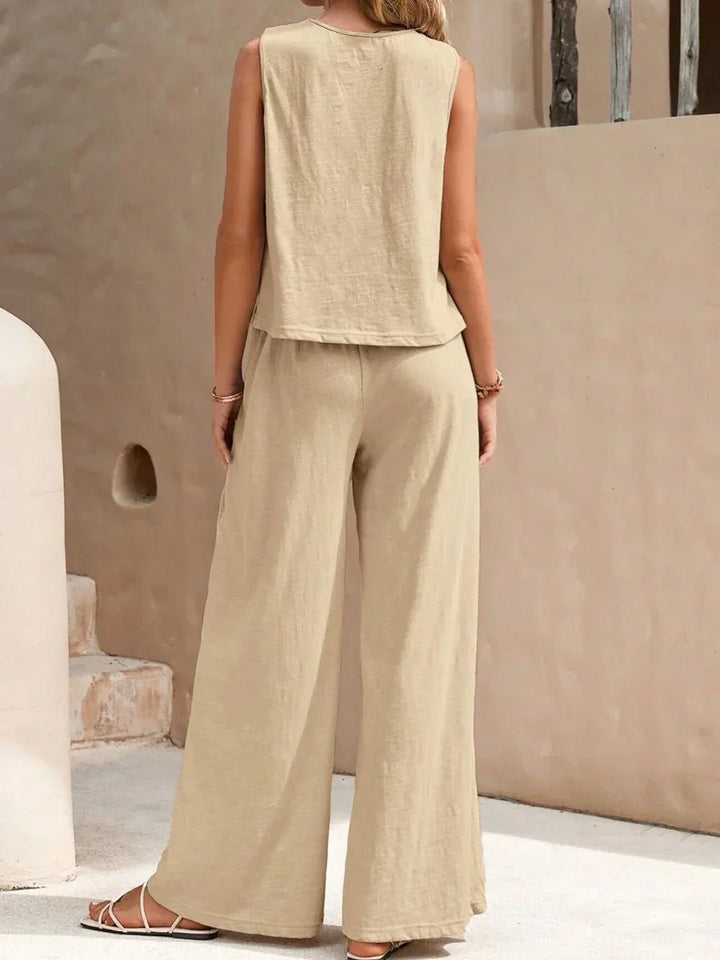 Two-Piece Set | Casual Top and Pants | Perfect for Summer Days | Lightweight and Comfortable